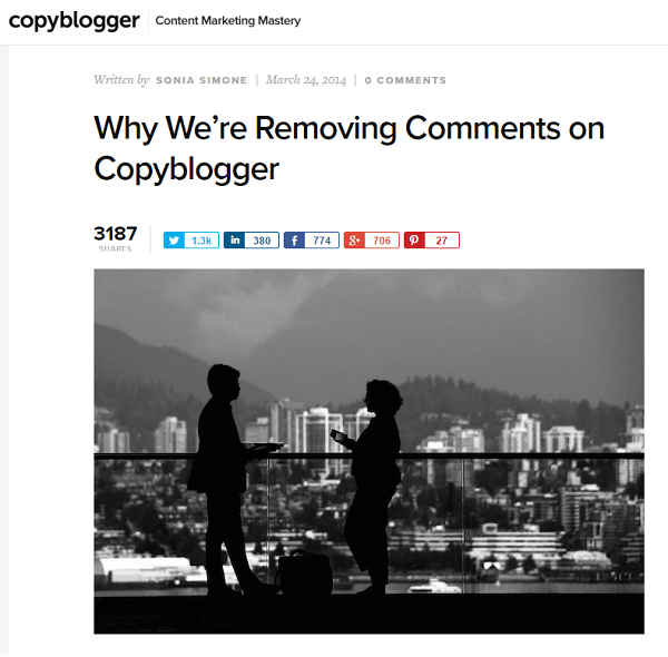 copyblogger a eliminat comentariile