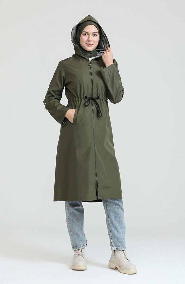 model de haină de ploaie hijab
