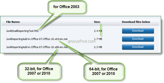 descărcați un instrument de raportare a e-mail-urilor pentru Office 2003, Office 2007 sau Office 2010