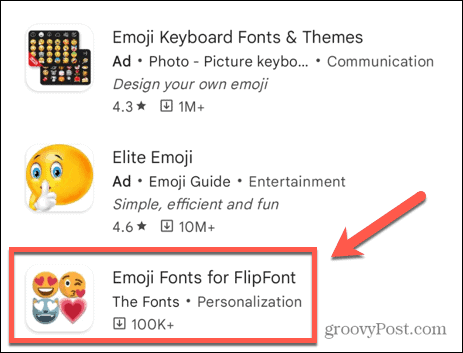 fonturi emoji pentru aplicația flipfont