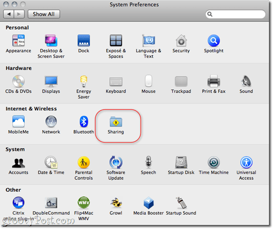 Partajarea fișierelor și folderelor OS X - Windows 7