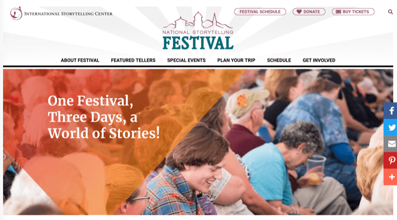 Site-ul web al Festivalului Național de Povestire