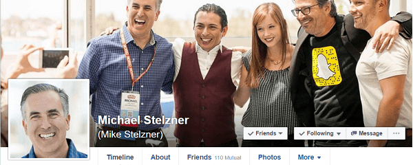 Michael Stelzner s-a alăturat Facebook-ului la recomandarea Ann Handley a MarketingProf.