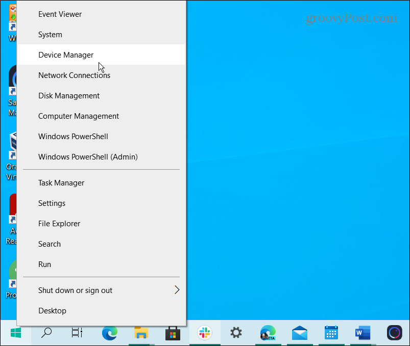 Device Manager Power User Menu