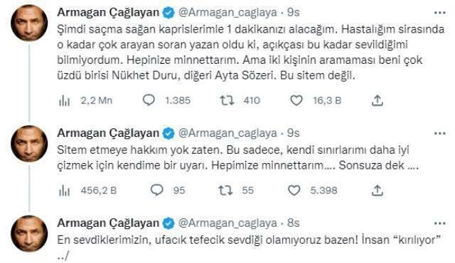 Armağan Çağlayan a reproșat două nume celebre