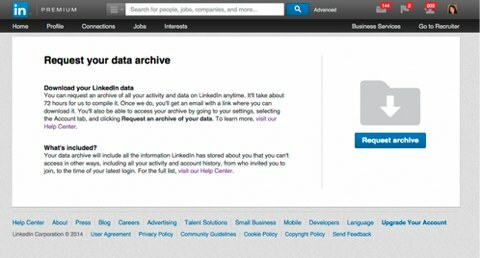 arhiva de date linkedin