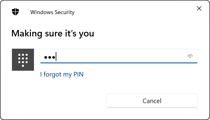 Conectați-vă cu PIN sau parolă