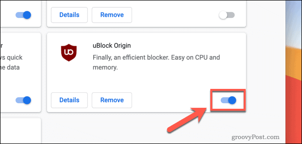 Dezactivarea unei extensii de blocare a anunțurilor în Chrome