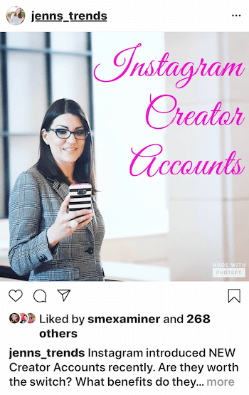 Postare de afaceri Instagram cu suprapunere de text