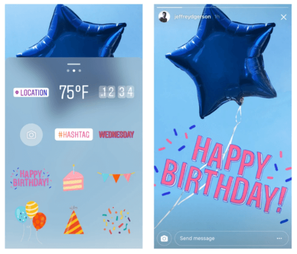 Instagram sărbătorește un an de povești Instagram cu noi stickere pentru ziua de naștere și sărbători.