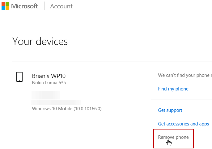 Eliminați contul Microsoft pentru dispozitiv