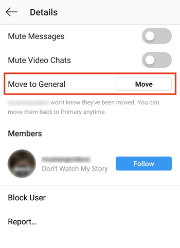 Gestionați mesajele în Mesaje primite din profilul Instagram Creator, Pasul 1.