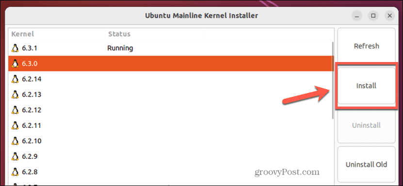 ubuntu instalează nucleul în linia principală