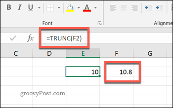 Funcția TRUNC în Excel