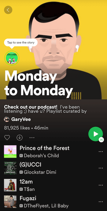 Lista de redare Spotify „de luni până luni” de la GaryVee