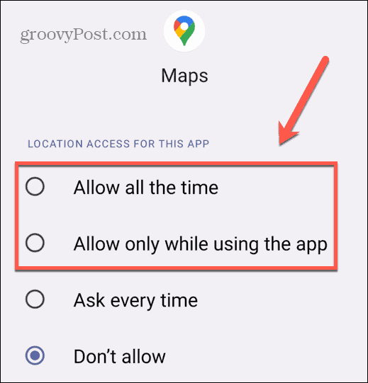 Android permite tot timpul