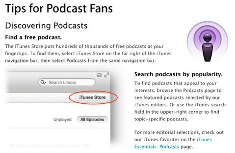 sfaturi pentru fanii podcast-ului iTunes