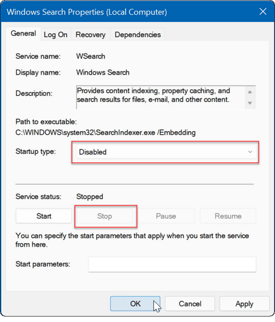 gestionați indexarea căutării pe Windows 11