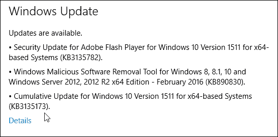 Actualizare cumulată Windows 10 KB3135173 Build 10586.104 disponibil acum