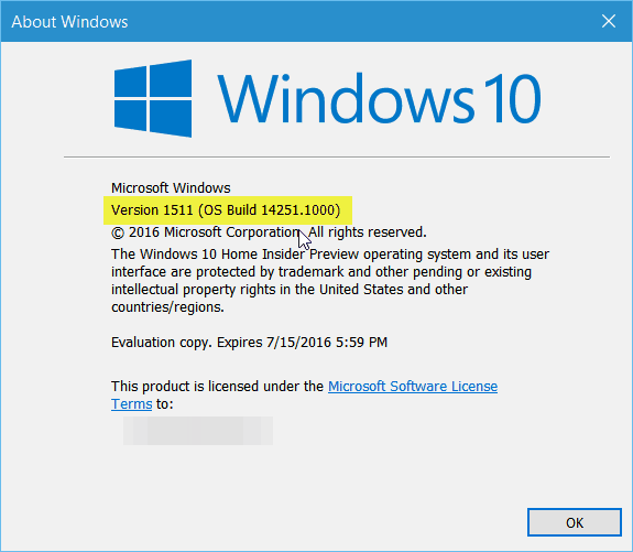 Windows 10 Redstone Previzualizare Build 14251 disponibil pentru persoanele străine