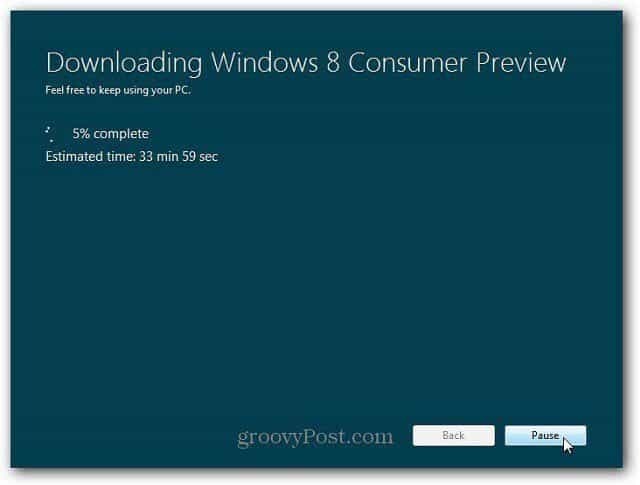 Instalare Windows 8 de actualizare pe Web