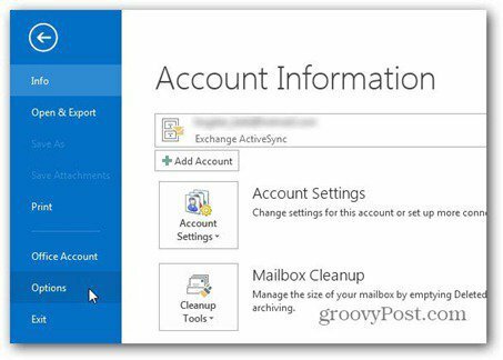 Outlook 2013 folosește opțiunile de fișier de semnătură
