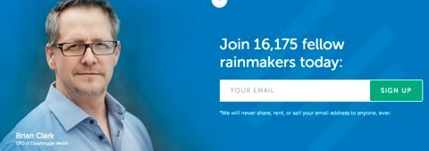 înscrieți-vă prin e-mail nou Rainmaker