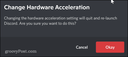 discord dezactivează accelerația hardware