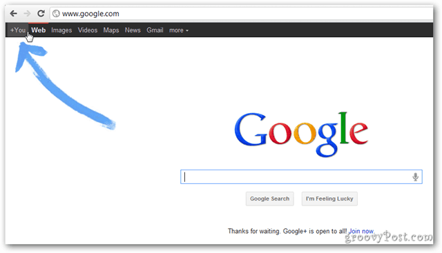 Pagina principală Google Google+ publică
