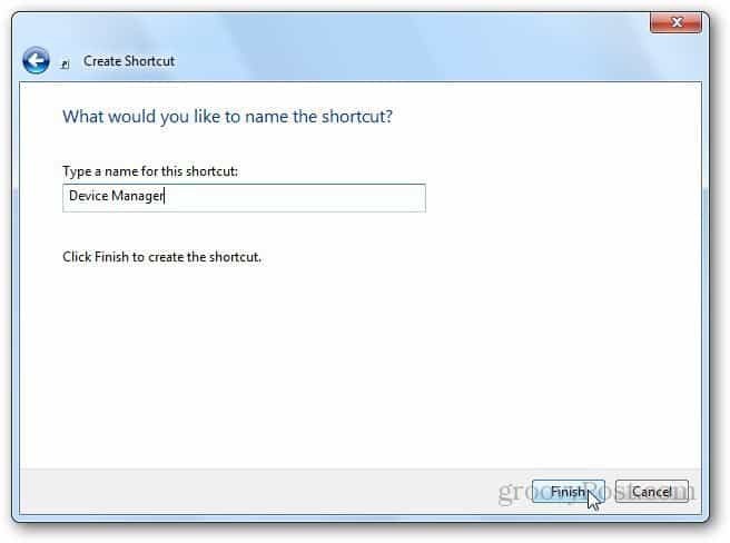 Cum să creați o comandă rapidă pentru a lansa Managerul de dispozitive în Windows 7