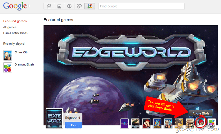 Google+ adaugă jocuri (fără a te obliga să ignori o provocare de cereri de joc enervante!)