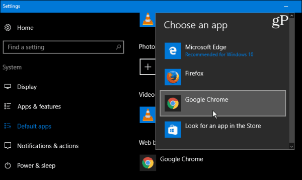 Aplicații implicite pentru Windows 10