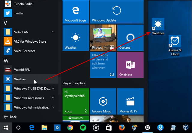 Sfat pentru Windows 10: Creați scurtături pentru desktop pentru aplicații universale