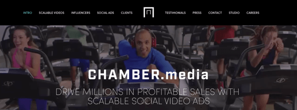 Chamber Media realizează reclame video sociale scalabile.