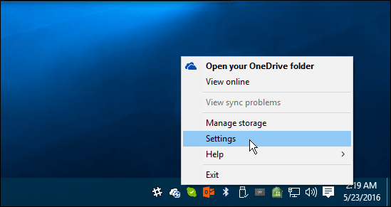 Setări OneDrive