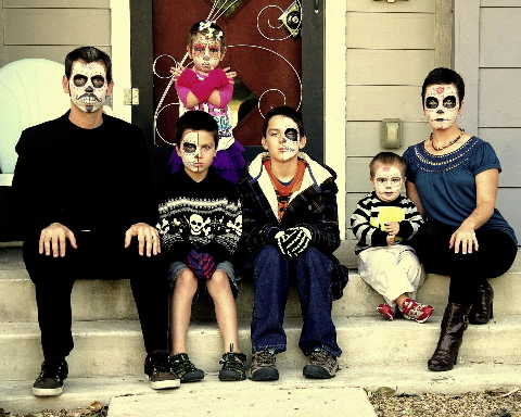 portret de familie de Halloween