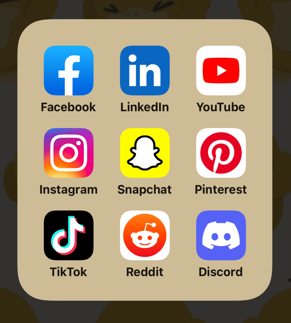 imaginea pictogramelor pentru principalele platforme de social media