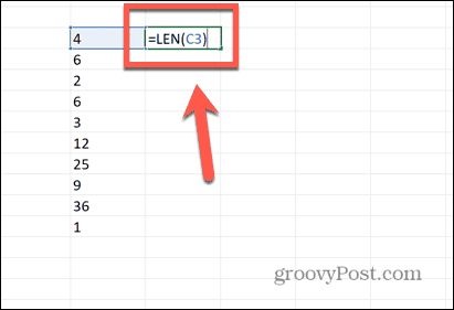 formula excel len