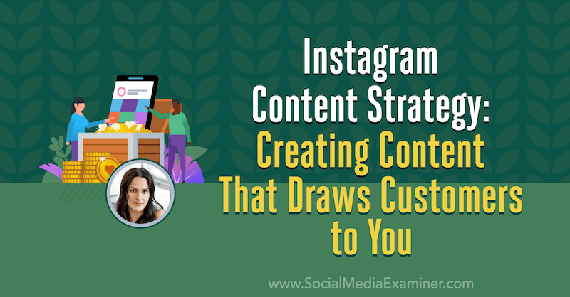 Strategia de conținut Instagram: crearea de conținut care să atragă clienții către dvs., oferind informații de la Alex Tooby pe podcastul de socializare marketing.
