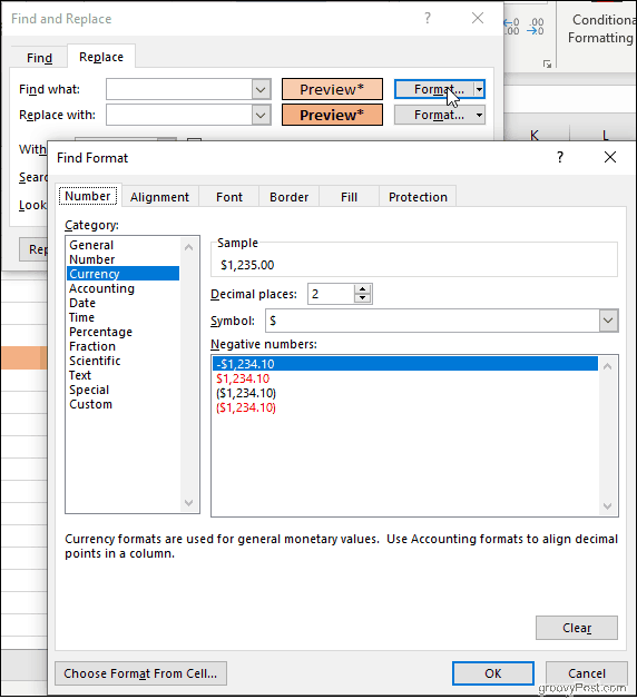 Faceți clic pe Format în Excel
