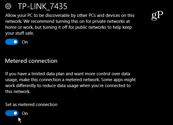 Setați conexiunea contorizată Ethernet Windows 10