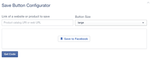 butonul de salvare facebook setat la adresa URL goală