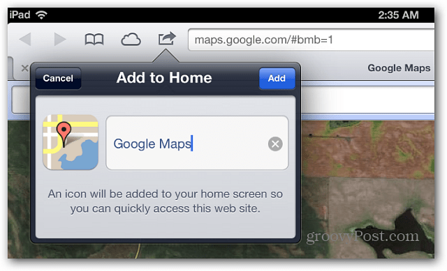 IOS 6 Sfat: adăugați Google Maps pe ecranul de pornire