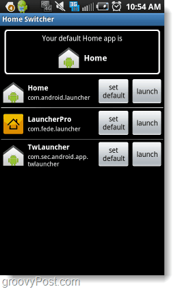 aplicație pentru Android switch switch