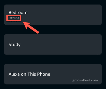 dispozitivul Alexa offline