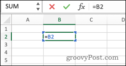 O referință circulară directă în Excel
