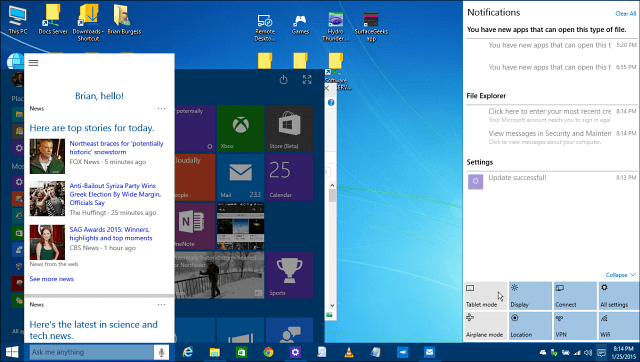 Windows 10 Previzualizare tehnică
