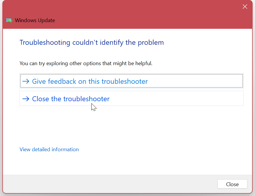 Nu este suficient spațiu pe disc pentru Windows Update 