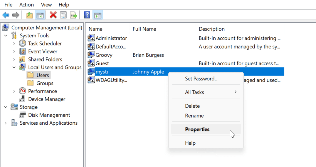 Dezactivați temporar un cont pe Windows 11