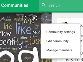 setări noi pentru comunitate google plus